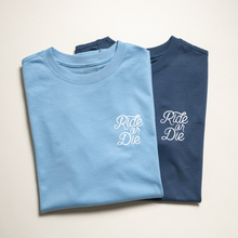 Load image into Gallery viewer, Ride Or Die Luxe Tee (Dusty Blue)
